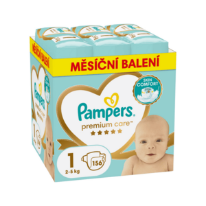 Pampers Monthly Box vel. 1 2–5 kg dětské pleny 156 ks obraz