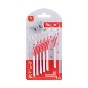 SOFTdent Butterfly Mezizubní kartáček zahnutý S 0, 5 mm 6 ks obraz