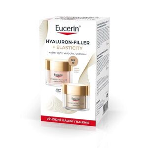 Eucerin Hyaluron-Filler + Elasticity Rosé denní SPF30 a noční krém 2x50 ml obraz
