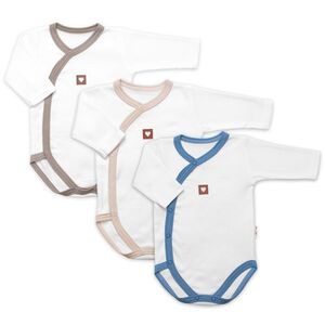 Baby Nellys Rostoucí výhodná sada, 3x Body zap. bokem Nature, vel. 62/68 obraz