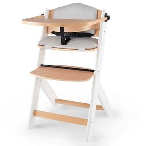 Kinderkraft Židlička jídelní Enock s polstrováním White wooden, Premium obraz