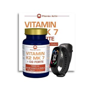 Pharma Activ Vitamín K2 MK 7 + D3 Forte 125 tablet + dárek Fitness náramek obraz