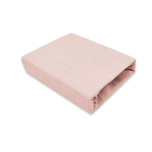 Baby Nellys Mušelínové prostěradlo do postýlky 60 x 120 NATURE double - pudrově růžová obraz