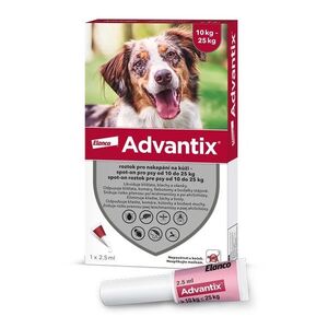 Advantix pro psy 10-25 kg spot-on 1x2, 5 ml obraz
