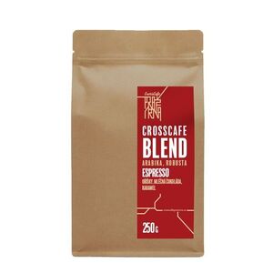 CrossCafe Pražírna Blend 70% Arabica 30% Robusta zrnková káva 250 g obraz