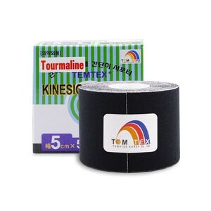 TEMTEX Kinesio tape Tourmaline 5 cm x 5 m tejpovací páska černá obraz