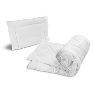 SENSILLO Dětská 2D sada přikrývka a polštář DELUXE do postýlky 135x100, 40x60cm - bílá obraz