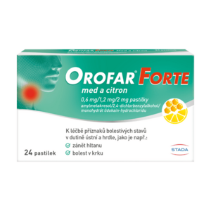 Orofar Forte med a citron 24 pastilek obraz