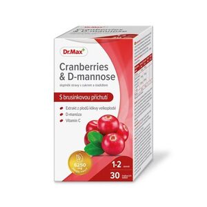 Dr. Max Cranberries & D-mannose 30 žvýkacích tablet obraz
