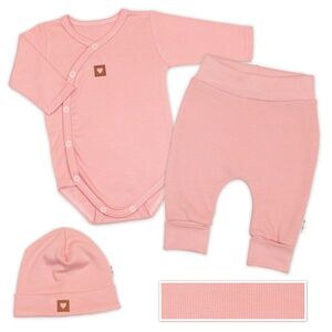Baby Nellys Rostoucí 3dílná sada pro miminko Nature - korálová, vel. 62/68 obraz