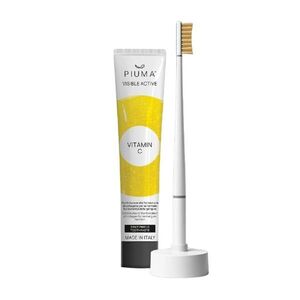 Piuma Dárkový set na péči o zuby s vitamínem C 4 ks Pure White obraz