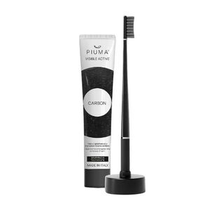 Piuma Dárkový set na péči o zuby s aktivním uhlím 4 ks Perfect Black obraz