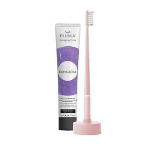 Piuma Dárkový set na péči o zuby s echinaceou 4 ks Baby Pink obraz