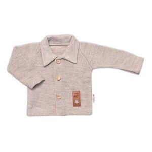 Baby Nellys Pletený svetřík s knoflíčky Boy, béžový vel. 62 obraz