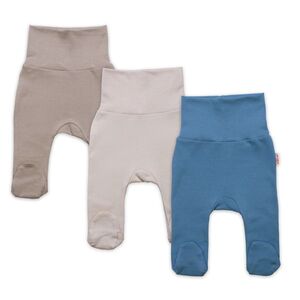 Baby Nellys Rostoucí výhodná sada, 3x polodupačky pro miminko Nature - modrá/béžová/taupe Vel. 50/56 obraz