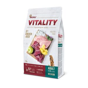 Akinu VITALITY kuřecí & hovězí granule pro středně velké psy 3 kg obraz