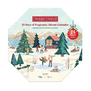 Yankee Candle Čajové svíčky Adventní věnec dárková sada 24 ks + svícen obraz