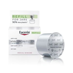 Eucerin Hyaluron-Filler + 3x Effect SPF15 denní krém pro suchou pleť náhradní náplň 50 ml obraz