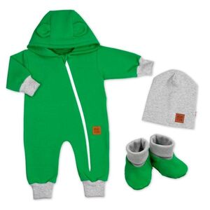Baby Nellys Rostoucí overal pro miminko, čepice, botky, 3D, Nature - zelený, vel. 80/86 obraz