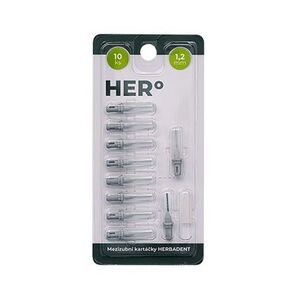 Herbadent HERo 1, 2 mm náhradní mezizubní kartáčky 10 ks šedé obraz