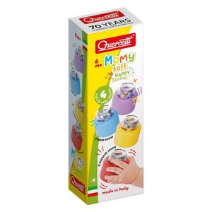 Quercetti Momy Soft Happy Sound - měkké kostky se zvukem - 4 ks obraz