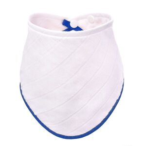 T-tomi BIO Bambusový slintáček White with blue edging obraz
