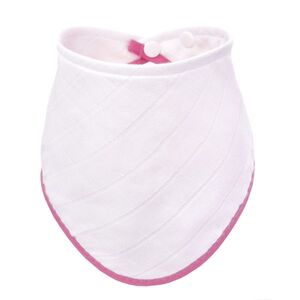 T-tomi BIO Bambusový slintáček White with pink edging obraz