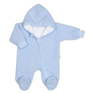 Baby Nellys Pletený overal s kapucí, CUTE - sv. modrý, vel. 62 obraz