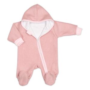 Baby Nellys Pletený overal s kapucí, CUTE - pudrově růžový, vel. 62 obraz