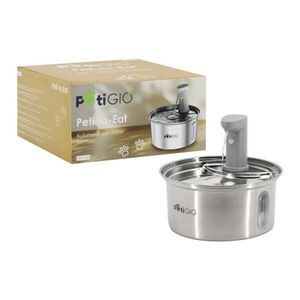 PetiGIO peti-to-Eat automatická fontána pro domácí mazlíčky nerez obraz