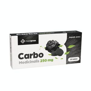 medipron Carbo Medicinalis 250 mg 20 tablet obraz