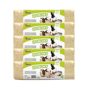 Akinu Lisované hobliny podestýlka pro malé / velké hlodavce a králíky 5 x 800 g obraz