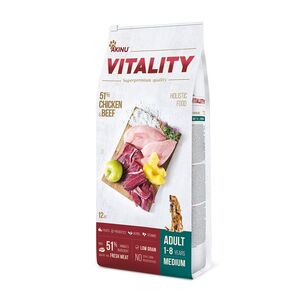 Akinu VITALITY Kuřecí & hovězí granule krmivo pro psy středně velkých plemen 12 kg obraz