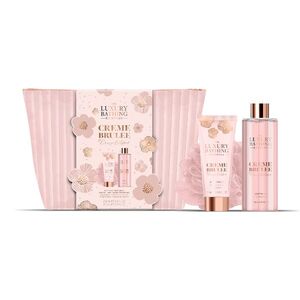 Grace Cole Sada péče o tělo v kosmetické taštičce Creme brûlée Pomerančový květ & Vanilka 3 ks obraz