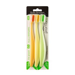Promis Zubní kartáček Soft 3 ks Colored obraz