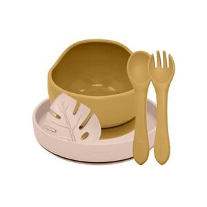 Petite&Mars Set jídelní silikonový TAKE&MATCH 4 ks Intense Ochre - Desert Sand 6m+ obraz