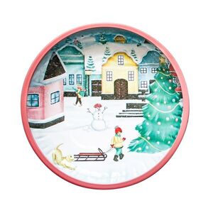 Toro Kulatý podnos Vánoční vesnička 26 x 2, 5 cm 1 ks obraz