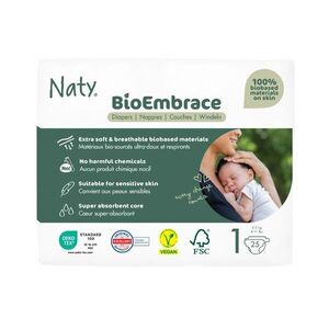 Naty BioEmbrace Newborn 2–5 kg dětské plenky 25 ks obraz