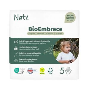 Naty BioEmbrace Junior 11–25 kg dětské plenky 22 ks obraz