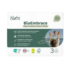 Naty BioEmbrace Midi 4–9 kg dětské plenky 30 ks obraz