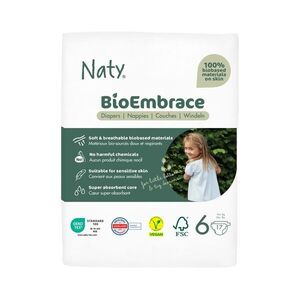 Naty BioEmbrace XL 16+ kg dětské plenky 17 ks obraz