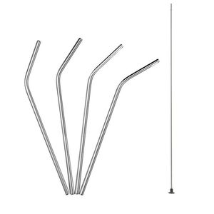 Lurch Trendy nerezová zahnutá brčka 00240993 -21, 5 cm stříbrná (4 ks+ kartáček) obraz