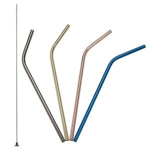 Lurch Trendy nerezová zahnutá brčka 00240992 -21, 5 cm barevná (4 ks+ kartáček) obraz