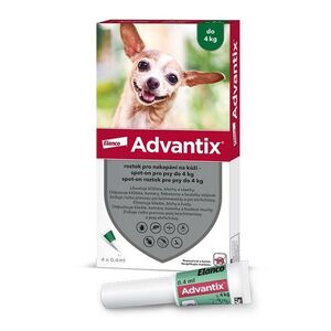 Advantix pro psy do 4 kg spot-on 4x0, 4 ml obraz