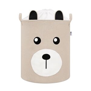SIPO Koš na hračky se šňůrkou, skládací bavlněný / 43 l, Teddy Bear Beige obraz