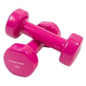 SharpShape Vinylové činky 2 x 1 kg růžové obraz