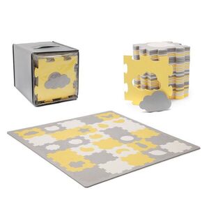 Kinderkraft Podložka pěnová puzzle Luno Shapes 185 x 165 cm Yellow, 30ks, Premium obraz