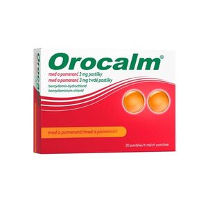 Orocalm Med a pomeranč 3 mg 20 pastilek obraz
