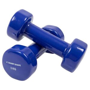 SharpShape Vinylové činky 2 x 2 kg modré obraz