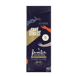 Cafédirect Familia Arabica Espresso zrnková káva 1 kg obraz